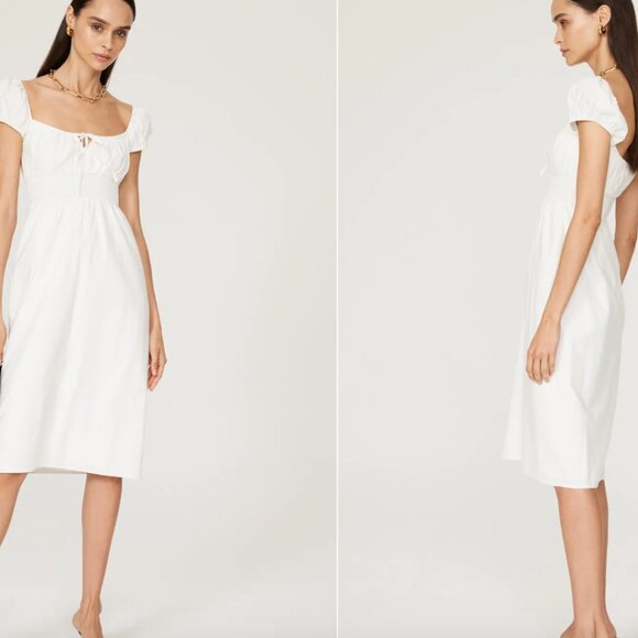 NWT Reformation Arna Dress White (Size 6) - Picture 4 of 8